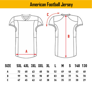 Camisetas de fútbol americano de tamaño personalizado de calidad superior para adultos - Product Image 6
