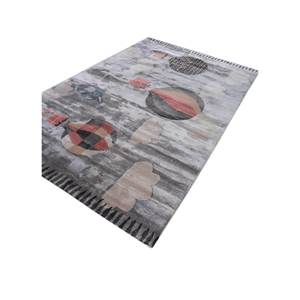 Tapis en laine et viscose tufté à la main, design bohème gris et noir, Confetti Grey & Black Bohemian Design, Tra-14871 - Product Image 2