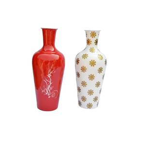 แจกันดอกไม้โลหะทรงรีลวดลายพื้นผิวสีเงินมันวาวสำหรับตกแต่งห้องนั่งเล่นบ้านแจกันดอกไม้ขนาดใหญ่ - Product Image 6