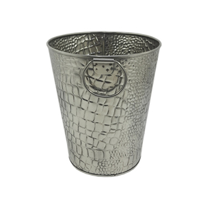 Jardinière ronde en fer galvanisé fait main finition grise pour la décoration de la maison et du jardin utilisation du sol personnalisée - Product Image 2