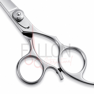 Ciseaux de coiffure professionnels tendance en acier inoxydable argenté pour salon, personnalisables avec logo - Product Image 2