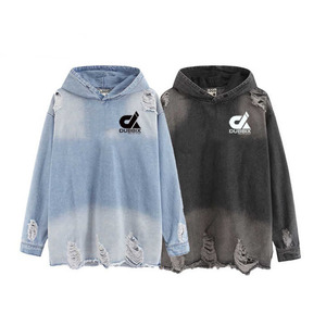 Nouveau gros de haute qualité 100% coton personnalisé polaire unisexe pull soleil délavé en détresse haut à capuche pour hommes bon prix - Product Image 1