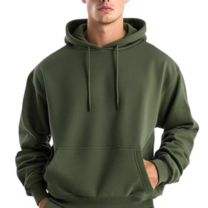 Premium hommes hiver sweat et sweat à capuche lourd pull 100% coton polaire tissu Streetwear imprimé perlé en gros en vrac - Product Image 1