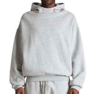 Moda Pullover Sudaderas con capucha en blanco Logotipo personalizado Impresión Bordado Oversized Drop Shoulder French Terry Sudaderas con capucha para hombre - Product Image 1