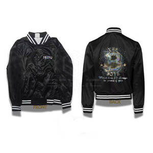 Hecho en el mejor material de poliéster Chaquetas de satén de diamantes de imitación Chaquetas de invierno de satén hechas en Pakistán transpirables de secado rápido - Product Image 1