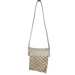 Sac mobile en jute écologique Gemini : Pochette de téléphone à bandoulière durable et faite à la main avec design personnalisé en fibres naturelles - Product Image 1