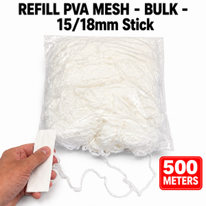 ตาข่าย PVA แบบเติมได้ ขนาด 15/18 มม. ยาว 500 ม. แบบแท่ง เป็นมิตรกับสิ่งแวดล้อม ละลายน้ำได้ ใช้สำหรับใส่เหยื่อตกปลาในน้ำจืด ปลาคาร์พ - Product Image 1