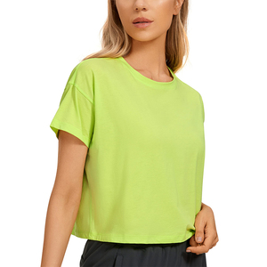 Top corto de algodón de alta calidad para mujer, trajes de verano sexis lisos personalizados para la moda de verano de mujer - Product Image 1