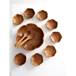 Bol en bois de forme personnalisée faite à la main de la meilleure qualité pour l'hôtel et le restaurant du fournisseur indien - Product Image 4