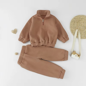 Ropa deportiva personalizada para niños y adolescentes, chándales informales de algodón para Primavera, otoño e invierno, patrón sólido - Product Image 3