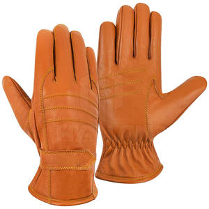 Gants de conducteur personnalisés à doigts entiers manchette élastique hiver sécurité travail cuir gants de protection des mains écran tactile extérieur - Product Image 1