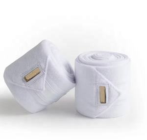 ชุดผ้าพันแผลสำหรับขี่ม้าผ้าฟลีซเนื้อนุ่มและหนา4ชิ้นให้ความอบอุ่นม้าอุปกรณ์สำหรับขี่ม้า - Product Image 3