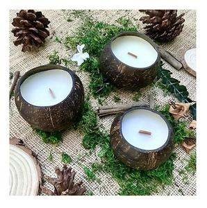 Offre Spéciale personnaliser la bougie de cire de soja de noix de coco parfum de maison bougie parfumée bougies parfumées de coquille de haute qualité du Vietnam - Product Image 5