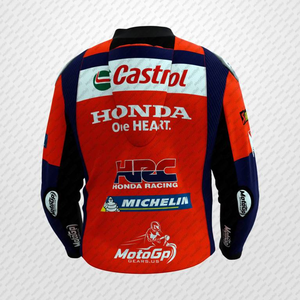 Luca Marini Zonda HRC motocp เสื้อแข่งรถ SBK cowhide/Kangaroo ขี่มอเตอร์ไซค์/chaqueta ทำเพื่อวัดด้วย hump armors - Product Image 3