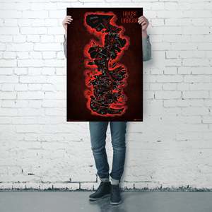 โปสเตอร์แผนที่ไม้ตะวันตกที่ทันสมัยการออกแบบแบบดั้งเดิมของบ้านมังกรเครื่องประดับแขวน - Product Image 4