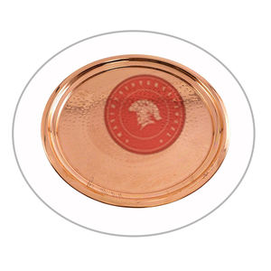 Bandeja de Servir Multiusos Martillada de 14 Pulgadas |   Bandeja Decorativa para Alimentos |   Vajilla Artesanal |   Uso Doméstico y Hotelero |   Rango de Precios Asequible - Product Image 1