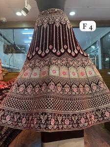 Lehenga d'été en velours pour tenue de soirée, avec jupe évasée de 2,5 m, Choli semi-couturié richement orné, Dupatta en filet doux, protection solaire, séchage rapide, pour la vente en gros - Product Image 6