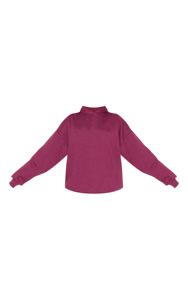 Sudadera con capucha de gran tamaño para mujer con logotipo personalizado y hombros caídos de ciruela, sudaderas con capucha transpirables y antiarrugas, sudadera con cremallera para mujer - Product Image 6