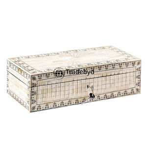 Caja de almacenamiento con incrustaciones de hueso de lujo Idea de regalo hecha a mano para casas elegantes Tradebyd - Product Image 4