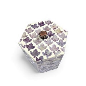 Pot en nacre incrusté fait à la main pour la décoration de la maison, de la table, de la cuisine et de la salle de bain - Product Image 2