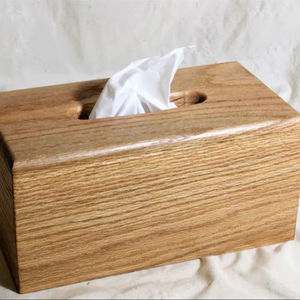 Boîte à mouchoirs en noyer de luxe | Porte-papier en bois pour salle de bain et salon | Mallette de rangement de bureau moderne | Organisateur de décoration intérieure - Product Image 1