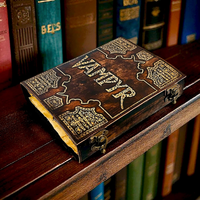 Carnet de notes gothique élégant en cuir véritable marron fait main, motif Vampyr Slayer, pour hommes et femmes, Halloween