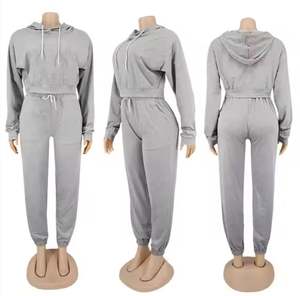 ชุดเสื้อมีฮู้ดสำหรับผู้หญิงชุดผ้าฝ้าย100% โอเวอร์ไซส์พิมพ์ลายโลโก้ออกแบบได้ตามต้องการ - Product Image 1