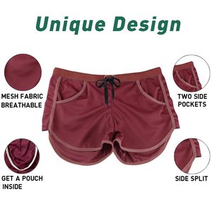 Pantalones cortos de tela de alta calidad para hombre, pantalones cortos de malla transpirable para correr, gimnasio, Fitness, ropa de playa - Product Image 6