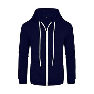 Sweat-shirt à capuche blanc à fermeture éclair avec logo Next Level Slim Fit Tops Sweats à capuche à fermeture éclair de qualité - Product Image 2