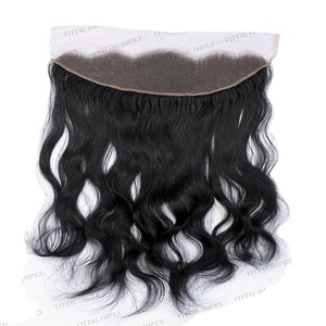 Indien Grade 10A Vierge Vague D'eau Crépus Droite Afro Double Trame Frontale Perruque Profonde Vietnamien Fermeture Femmes Extensions Humaines - Product Image 5