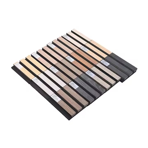 Modern Wall Panel Decorative Features Sound Proof Acoustic Panels Competitive Priced Rubber Wood Slat Wall Rubber Core Furniture
