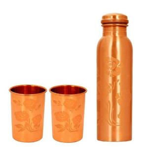 Suministro directo de fábrica de botella de cobre de 1 L, desde la tradición antigua hasta la hidratación moderna de cobre en su mejor momento, matraz de infusión de cobre - Product Image 6