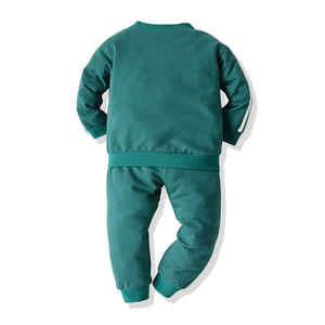 Sudaderas de cuello redondo de lana para niños al por mayor con bordado de estampado de hojaldre personalizado - Product Image 4