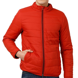 Chaqueta de invierno acolchada con forro cálido, cremallera completa en la parte delantera, mangas largas, para uso diario en temporada fría, opción para hombre. - Product Image 1
