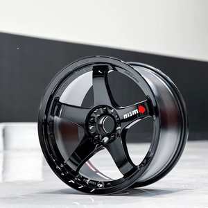Nouvelles jantes forgées en alliage d'aluminium 6061-T6 RCSR NISMO LMGT4 NOIR BRILLANT, PCD 114,3 mm, finition noire, design concave, 20 mm - Product Image 1