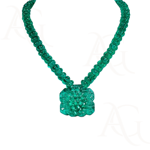 Cuentas de collar de Esmeralda cultivadas en laboratorio, hilo de piedras preciosas de corte Nano verde pulido liso facetado para fabricación de joyas personalizable - Product Image 3