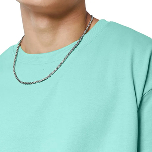 Venta al por mayor de peso pesado 100% algodón hombres Camisetas hechas a medida de manga corta de gran tamaño estambre tela - Product Image 2