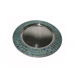 Crystal <b>Beads</b> Decorative Hotel Restaurant Supplies Crystal Mosaic Decorative Rounded Charger Plate - Product Image 5