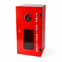 Armoire pour extincteur avec fenêtre en verre, équipement de sécurité incendie mural, acier thermolaqué, personnalisable