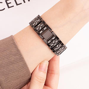 Correa de Acero Inoxidable con Pedrería de Lujo <span class=keywords><strong>para</strong></span> <span class=keywords><strong>Apple</strong></span> <span class=keywords><strong>Watch</strong></span> Series 11 10 49mm 46mm 42mm, Correa de Repuesto de Metal con Diamantes <span class=keywords><strong>para</strong></span> Mujer - Product Image 3