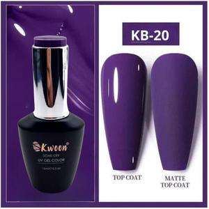 Vernis à ongles gel professionnel KWEEN 15ML, série violet brillant sans résidu, kit de manucure UV/LED à retirer par trempage - Product Image 5
