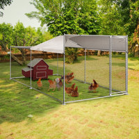 Poulailler CGT50 Cage à poulet Anti prédateurs Style européen, porte verrouillable, Tubes galvanisé, Cage à volaille haute efficacité