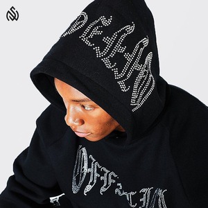 Strass luxe personnalisé Designer hommes à manches longues fermeture éclair complète deux pièces survêtement nouvelle mode Jogging pantalons de survêtement et ensemble à capuche - Product Image 3