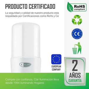 Bombilla LED Tubular E27 de 15W, Tubos LED de Bajo Consumo - Product Image 2