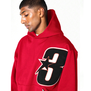 Sweat à capuche en polaire durable pour homme, vestes épaisses et chaudes à enfiler, impression de logo personnalisée, sweats à capuche surdimensionnés avec broderie appliquée - Product Image 6