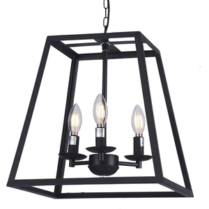 Luces colgantes decorativas para el hogar Luz colgante grande negra de alta calidad para exteriores con luces de linterna clásicas de vidrio transparente El mejor precio - Product Image 1