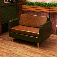 Ensemble de canapés en cuir PU avec structure en bois pour restaurant, mobilier moderne pour hôtel, restaurant, bar, banquette, chaises de canapé