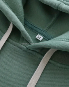 Sweat à capuche unisexe en polaire polyester épais 500+ GSM, imprimé sur mesure, automne, 100% coton uni, surdimensionné, chaud - Product Image 4