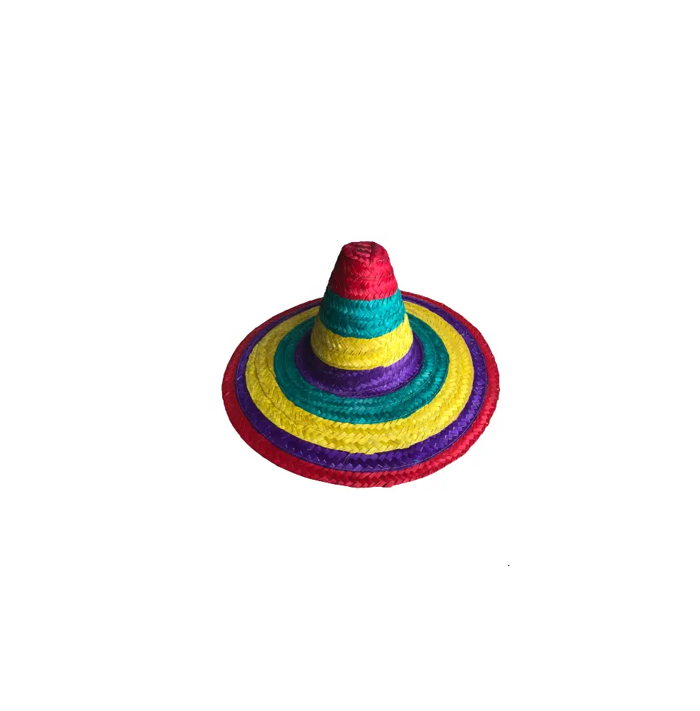 Винтажная Мексиканская соломенная шляпа сомбреро-Персонализированные мексиканские соломенные пляжные шляпы для летней пляжной вечеринки, украшения для домашнего сада