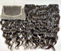 Meilleur fournisseur de cheveux indiens de temple à Chennai, cheveux bruts non traités de qualité Remy, emballage personnalisé, style ondulé naturel, double trame machine